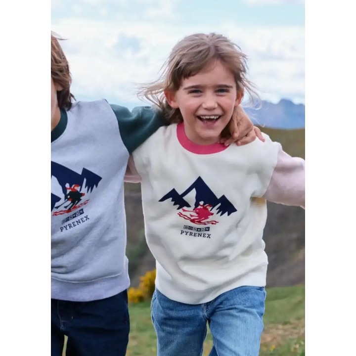Sweat Sandy en coton pour enfant Pyrenex x Bonton crème