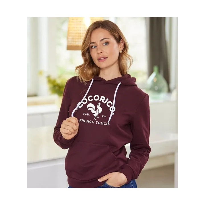 Sweat à capuche Femme Bordeaux - Le Coq Français - XS