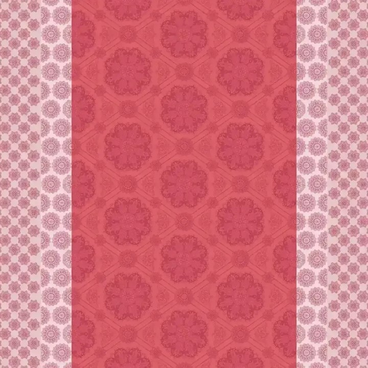 Nappe jacquard pur coton rose framboise