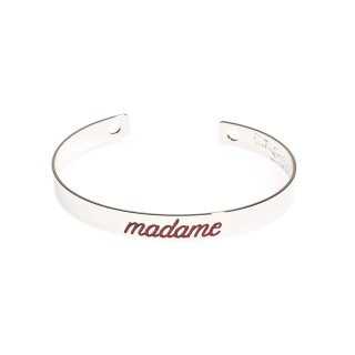 Jonc Gravé Madame Argent Bordeaux