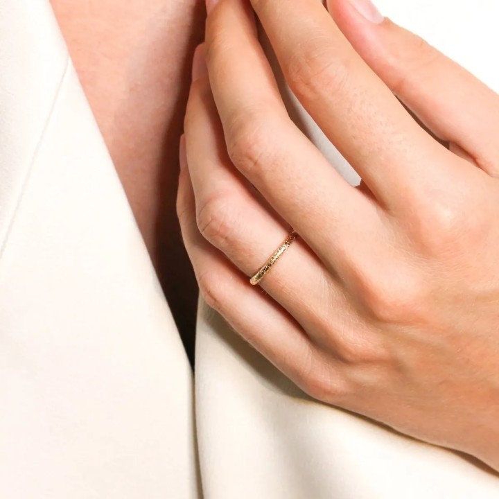 Alliance Rosa - demi-jonc (bombée) 2 mm