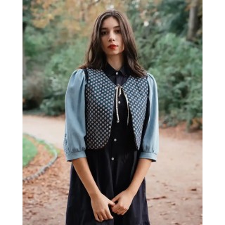 Gilet sans manche bleu - Phebe