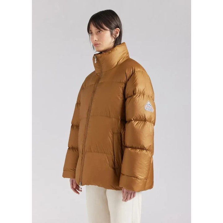 Doudoune duvet unisexe Pyrenex Shift en tissu mat Marron