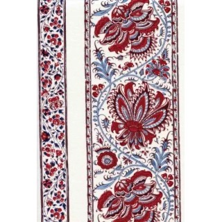 Tissu indienne au mètre fond écru n°13