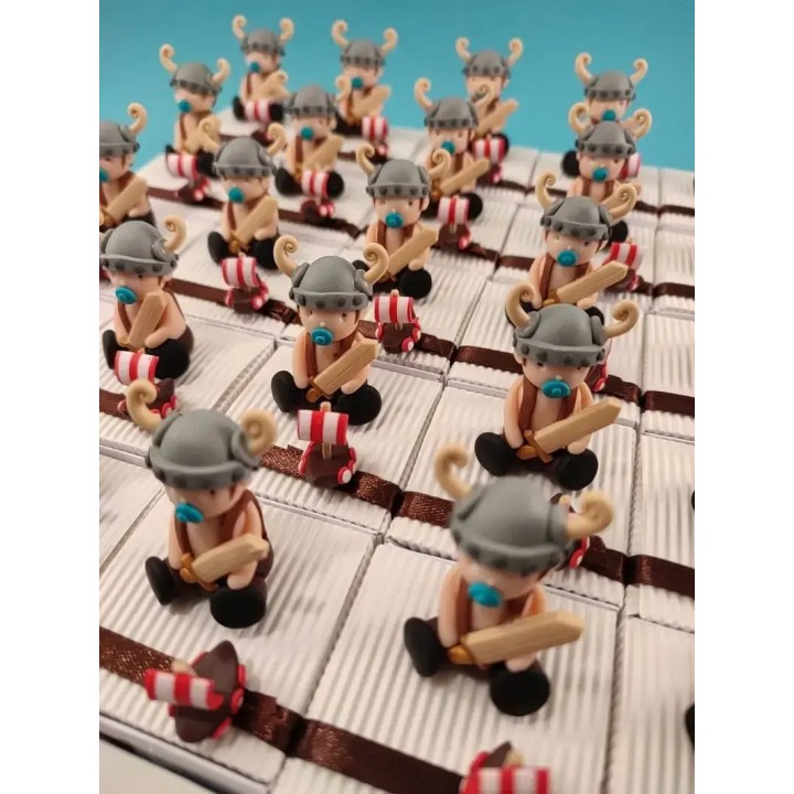 Boîtes à dragées bébés vikings - Pâte et Tics
