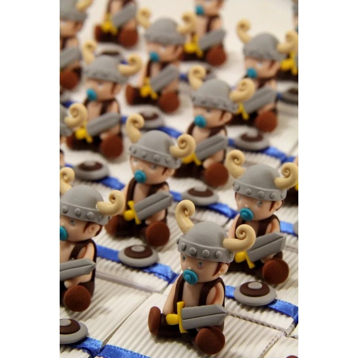 Boîtes à dragées bébés vikings - Pâte et Tics