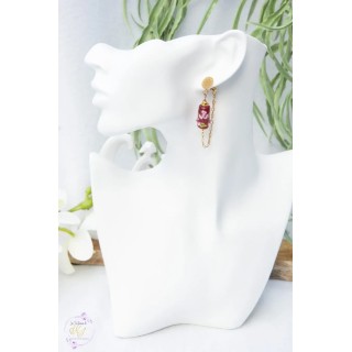 réf 942 : Boucles d'oreilles CASSIA avec chaine