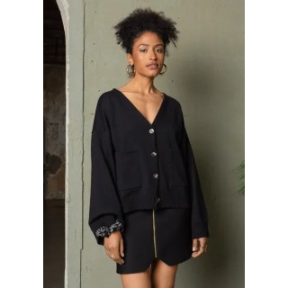 Gilet DUARTE Black Cotton - 0