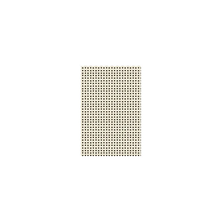 Biais coton au mètre écru motif noir