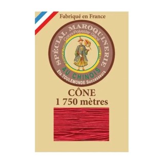 Fil maroquinerie grand cône 28/4 - 128 - Rouge