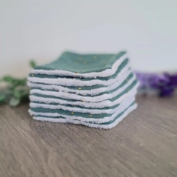 La QUINZAINE des lingettes lavables carrées bambou