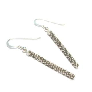 Boucles d'Oreilles Ethniques Argent Massif Caiçara
