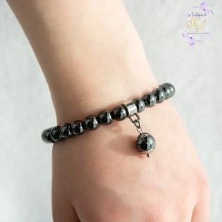 Réf A780 Bracelet LEILOUNA hematite