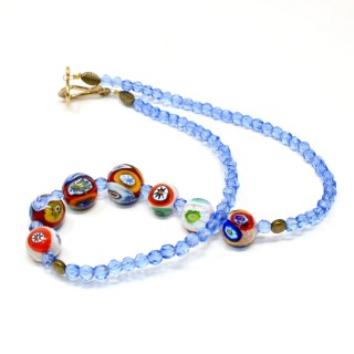 Collier Murrines Murano Blue Color