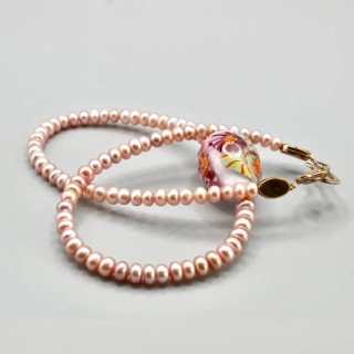 Collier Murano Riviera Perles d'eau douce Rosée Matinale