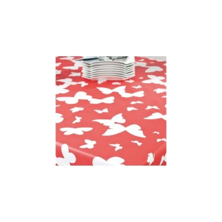 Coupon enduit 50x80cm Papillon corail