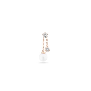 Boucle d'oreille Lily Drop - Or Rose