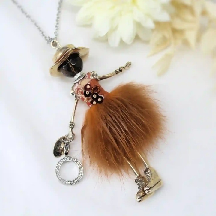 collier quartz fumé - Ancrage - Murmures d'une Charmeuse