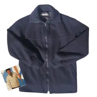 Blouson zippé bleu marine - Homme - seconde main