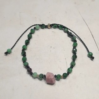 Bracelet en Zoisite et Rubi Litha