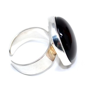 Étain Bague Cristal de Bohème Violine Transparente