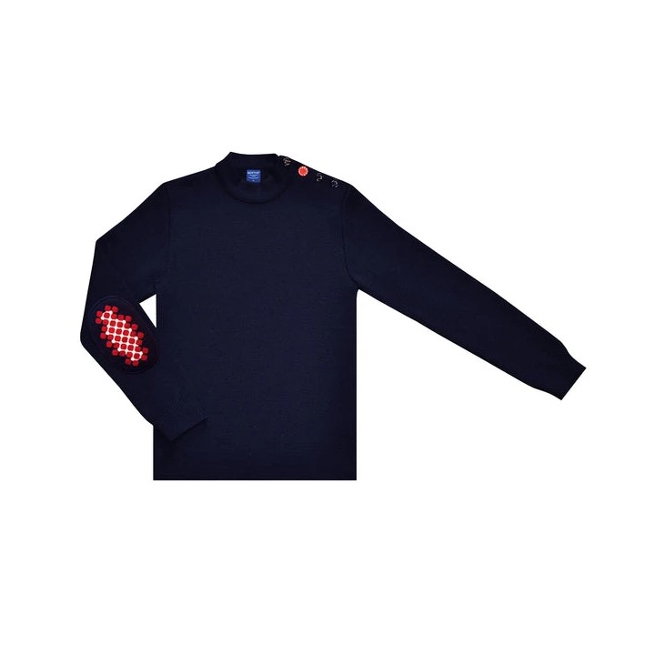Pull marin Homme Pois rouges