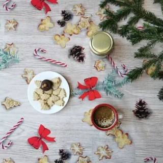 Nappe en coton Noël bois