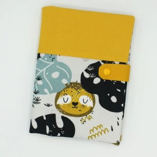 Protège carnet de santé molletonné Paresseux - Sans prénom