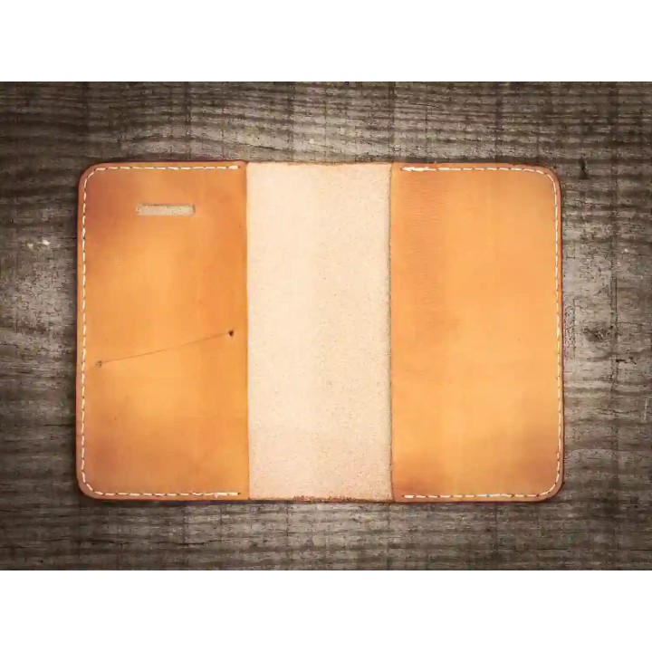 Voyageur - Porte passeport cuir - Miel