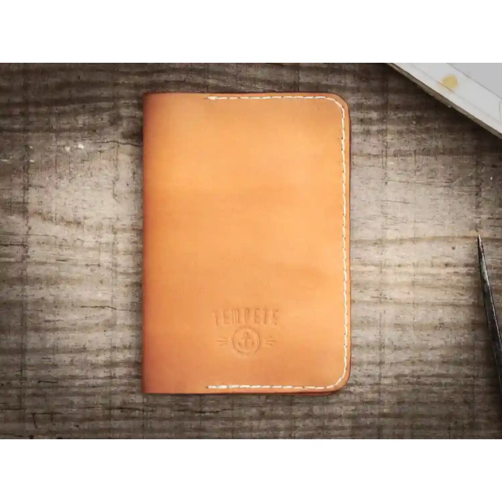 Voyageur - Porte passeport cuir - Miel