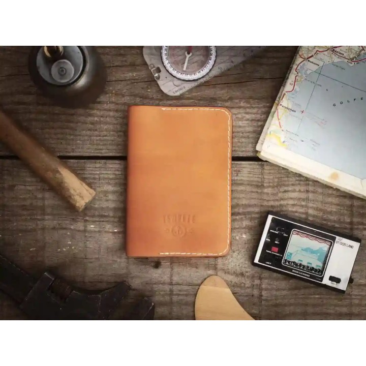 Voyageur - Porte passeport cuir - Miel