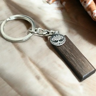 Porte-clés Arbre de Vie - Acier inoxydable et Morta