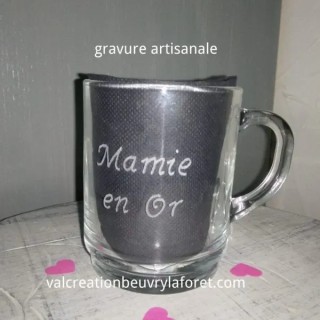 Mug Mamie en Or gravure personnalisable prénom ref MUGMAMIE1-EPUISE