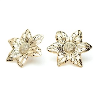 Boucles d'Oreilles Puces Hespéris Or Fleurs