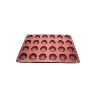 Moule dôme strié silicone 24 alvéoles Ø74X35 mm - 98 ml