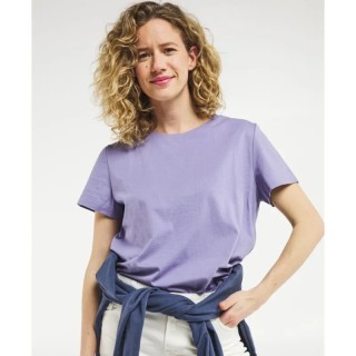 Tee-shirt Isaure mauve en coton biologique made in France