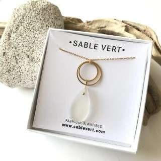 Collier doré GOUTTE SALÉE Blanc