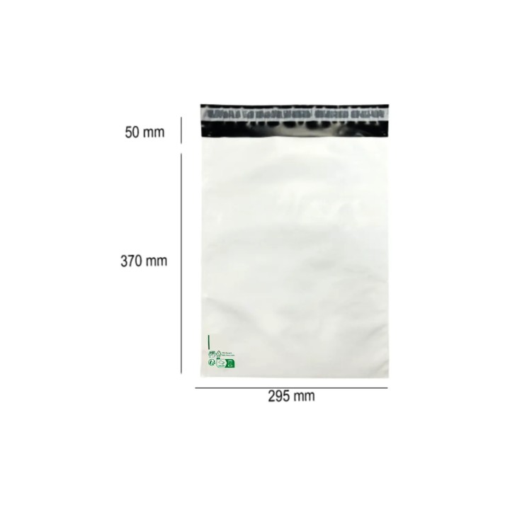 50 Enveloppes plastique opaques 80 microns N°3 - 295x370mm