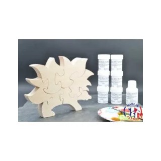 Hedgehog Wood Puzzle - Paintings