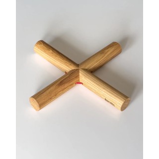 Fagot - Dessous de plat en chêne - Élastique Noir