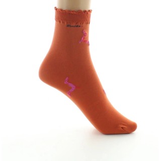 Socquettes femme 40D orange mouette rose