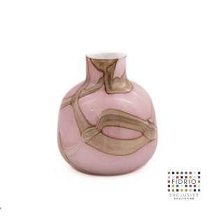 VASE TURIN MEDIUM PINK FLAME H 20 en verre soufflé