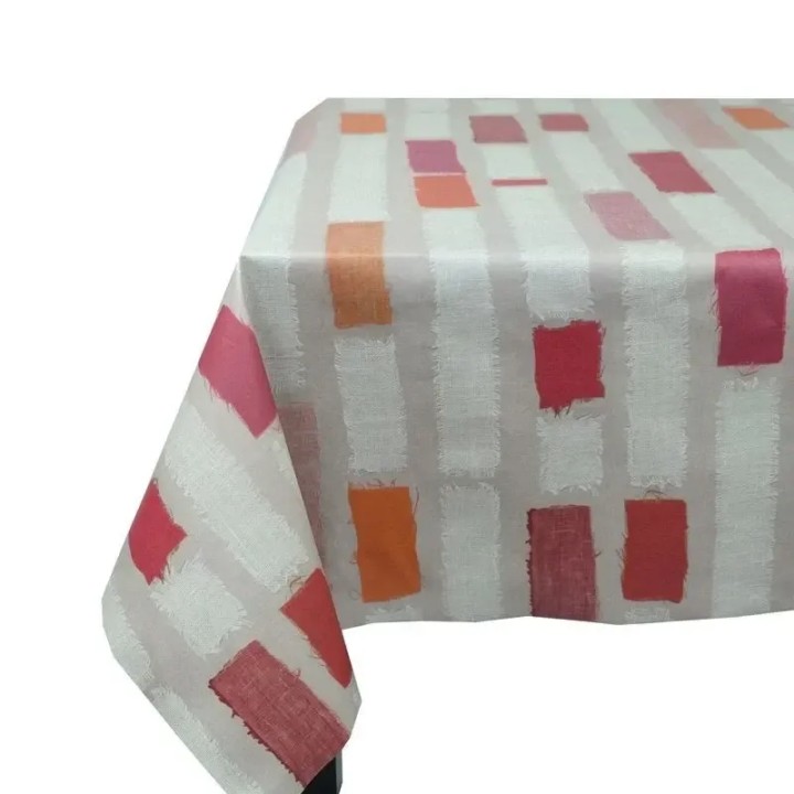 Nappe enduite Rayure Patch Orange