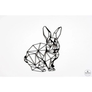 Sculpture murale lapin géométrique en acrylique