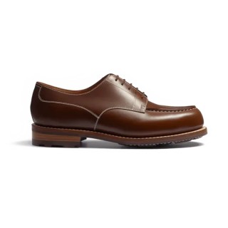 Derby Golf [homme cuir veau box bergeronnette piqûre contrastée écrue]