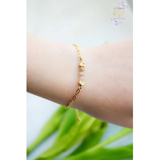 Réf A666 Bracelet MANUELA pierre du soleil 16.5 cm