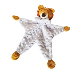 Doudou Lion en crochet et tissu | Bébé Boutchou