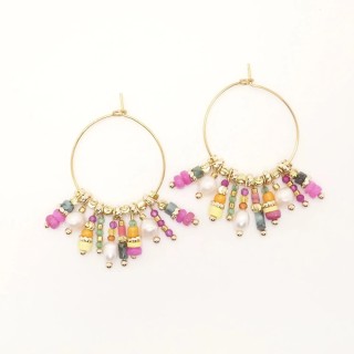 Boucles d'oreilles Grace multicolore