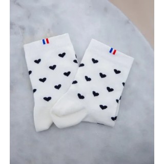 Chaussettes Femme - Petit Cœur Noir - 36/41