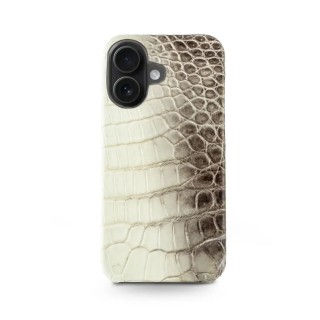 Coque cuir "Slim" pour iPhone 16 ( Tous modèles ) - Crocodile "Himalaya"